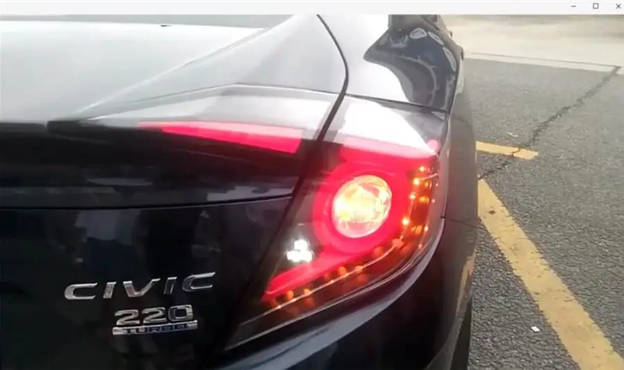 

Video4pcs car styling for 2016 2017 2018 Civic taillight car accessories LED Civic rear lamp Tail Lamp+Turn Signal+Brake+Reverse