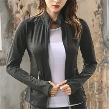 Новинка года шить тонкий средства ухода за кожей Йога костюм куртка быстросохнущая дышащая фитнес с длинным рукавом Бег Топ для женщи