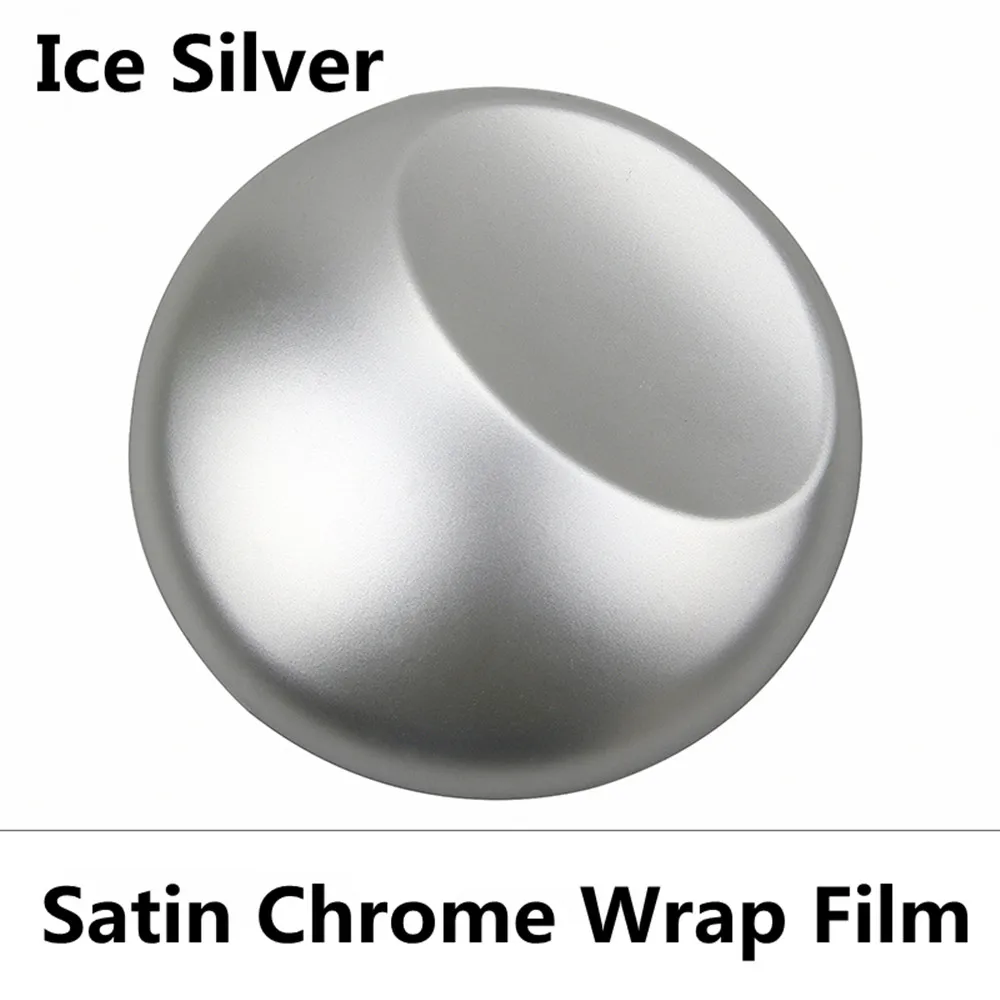 

1.52x10m/60"x33ft new satin chrome film Metallic Finish Vinyl car body Wrap Film stickers Decal Sheet DIY Air-Release Adhesive