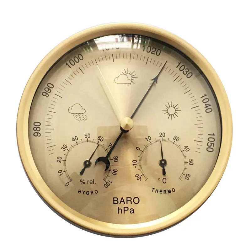 Hot selling 5 Inches Barometer Thermometer Wall mounted household thermometer hygrometer air