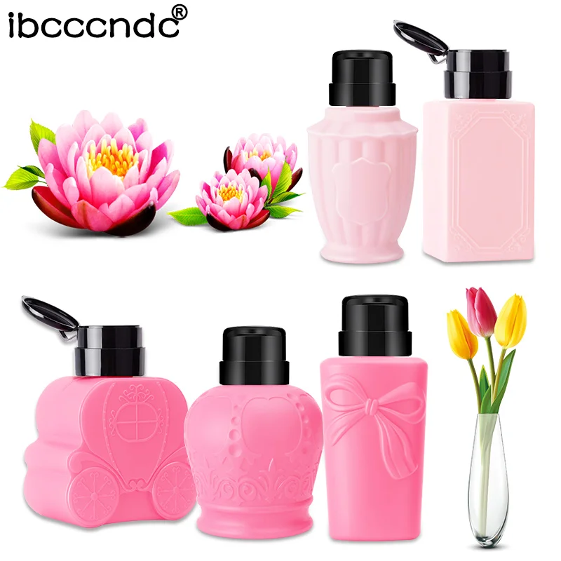 

Large Capacity Empty Pump Liquid Alcohol Dispenser Press Nail Polish Remover Cleaner Bottle Make Up Refillable Container Tools