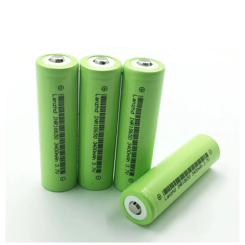 

1-8pcs 18650 Battery with Pointed 18650 li ion 3400mah 30A Lithium 3.7v Rechargeable Batteries INR18650B For flashlight