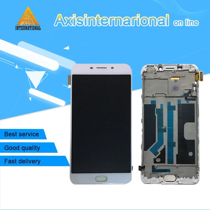 

Axisinternational For 5.5" OPPO R9 R9m R9tm X9009 LCD Display Screen Frame+Touch Panel Screen Digitizer With Frame Assembly