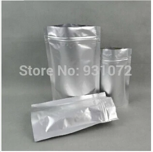 

Free Shipping 100pcs 18*26+4*CM Wholesale Aluminum foil zip lock bag Foil stand up pouches Ziplock packing bag