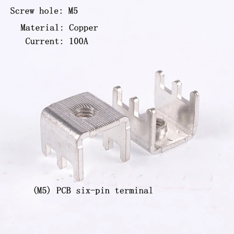 5 шт. паяльный терминал(M5) PCB шестифутовый резьбовой терминал