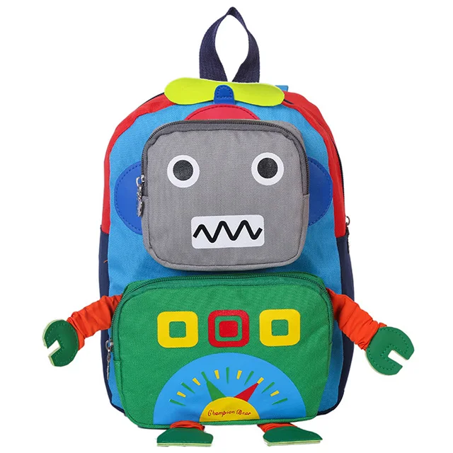 Детский рюкзак милый робот школьные ранцы для мальчиков и девочек ранец рюкзак детский Прочный Школьный Рюкзак для начальной школы - Цвет: Зеленый