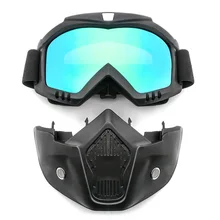 Safety Goggles Face Mask Windproof Dustproof UV-protection Eyewear Mask Removable Bicycle Motorcycle Tactical Goggles Masks