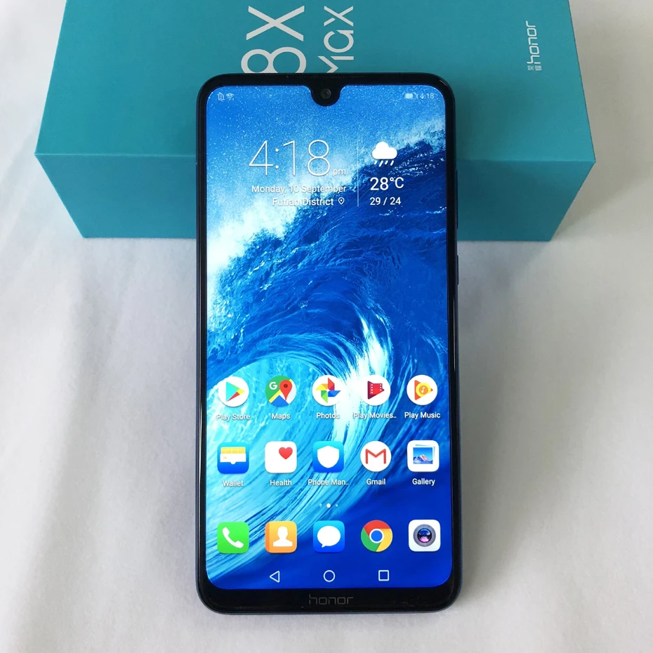 Honor 8X Max Global Rom 7,12 дюймовый мобильный телефон 16 МП Двойная камера заднего вида 4900 мАч батарея смартфон несколько языков