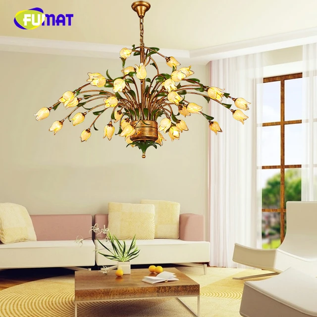 FUMAT Americano Lampadari In Vetro di Lusso Soggiorno Illuminazione ... FUMAT Americano Lampadari In Vetro di Lusso Soggiorno Illuminazione ...