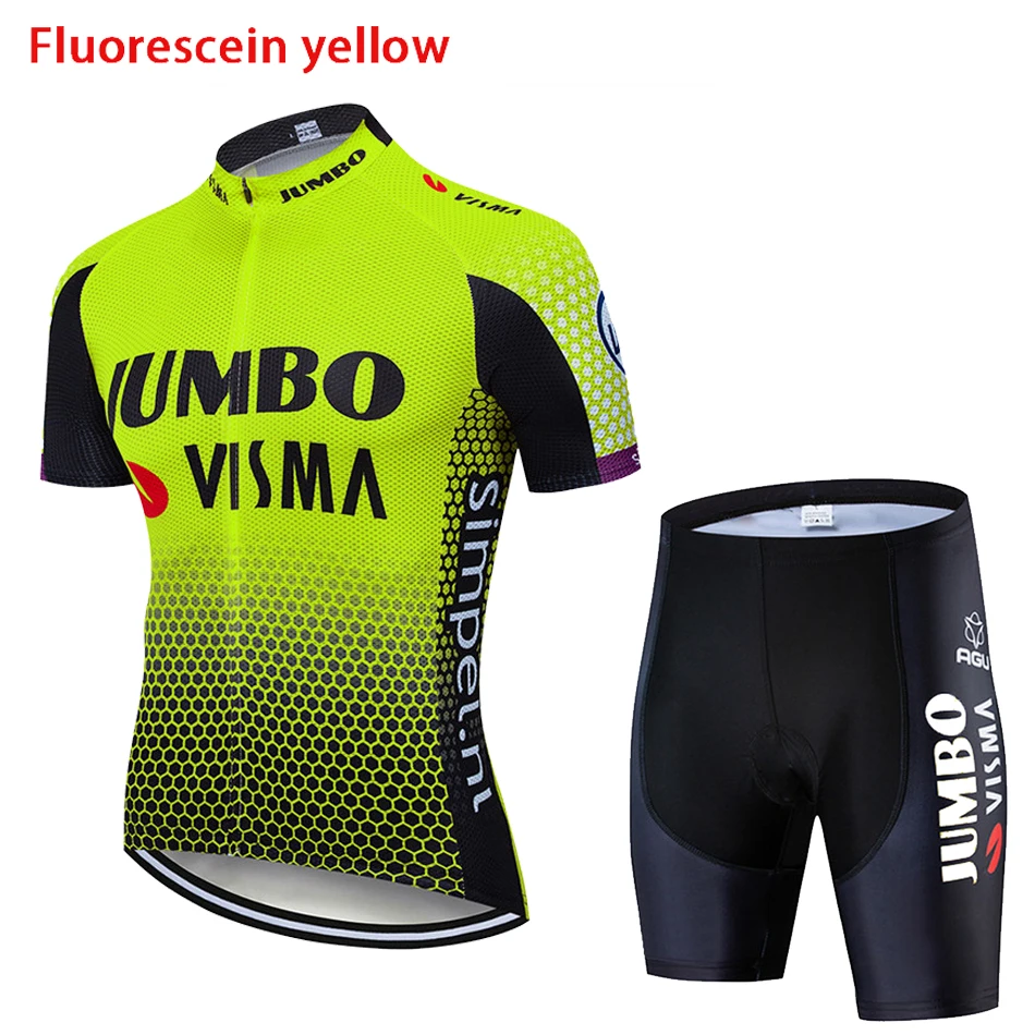 Pic Color Pro team jumbo visma набор велосипедных футболок, мужской велосипедный Майо MTB Racing ropa Ciclismo летняя быстросохнущая велосипедная ткань 9D гелевая - Цвет: Pic Color