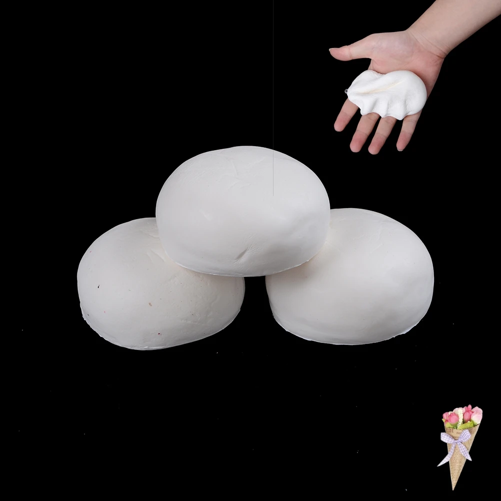 

9CM White Dough Bun Bread Artificial Soft Slow Rising Squishy Stress Release Toy Stretchy Phone Straps Charms