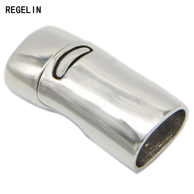 

REGELIN Stainless Steel Silver tone 11X6.5/13.2X6.1mm 1pcs Magnetic Clasps Jewelry Findings fit Leather Cord Bracelet Making DIY