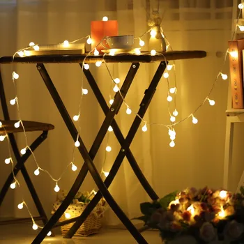 

Fairy Battery LED Ball String Lights Waterproof Garland 1.5/3/4.5/6M Christmas Tree Wedding Home Garden Outdoor Decoration