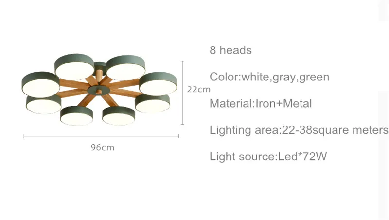 Одноцветные деревянные потолочные люстры в скандинавском стиле, монтируемые на поверхности с железным абажуром, потолочные лампы в виде дерева, светодиодный светильник в помещении