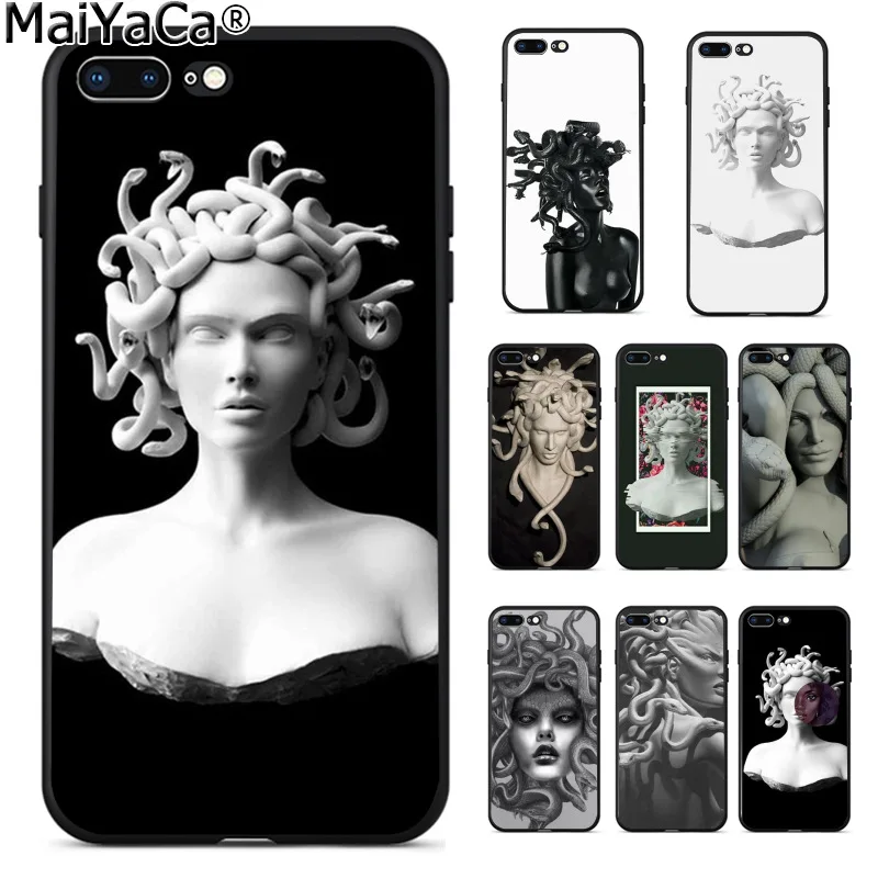 

MaiYaCa Abstract Greek mythology stone sculpture woman head phone case for iphone 11 pro 8 7 66S Plus X 5S SE 5C XS XR XS MAX