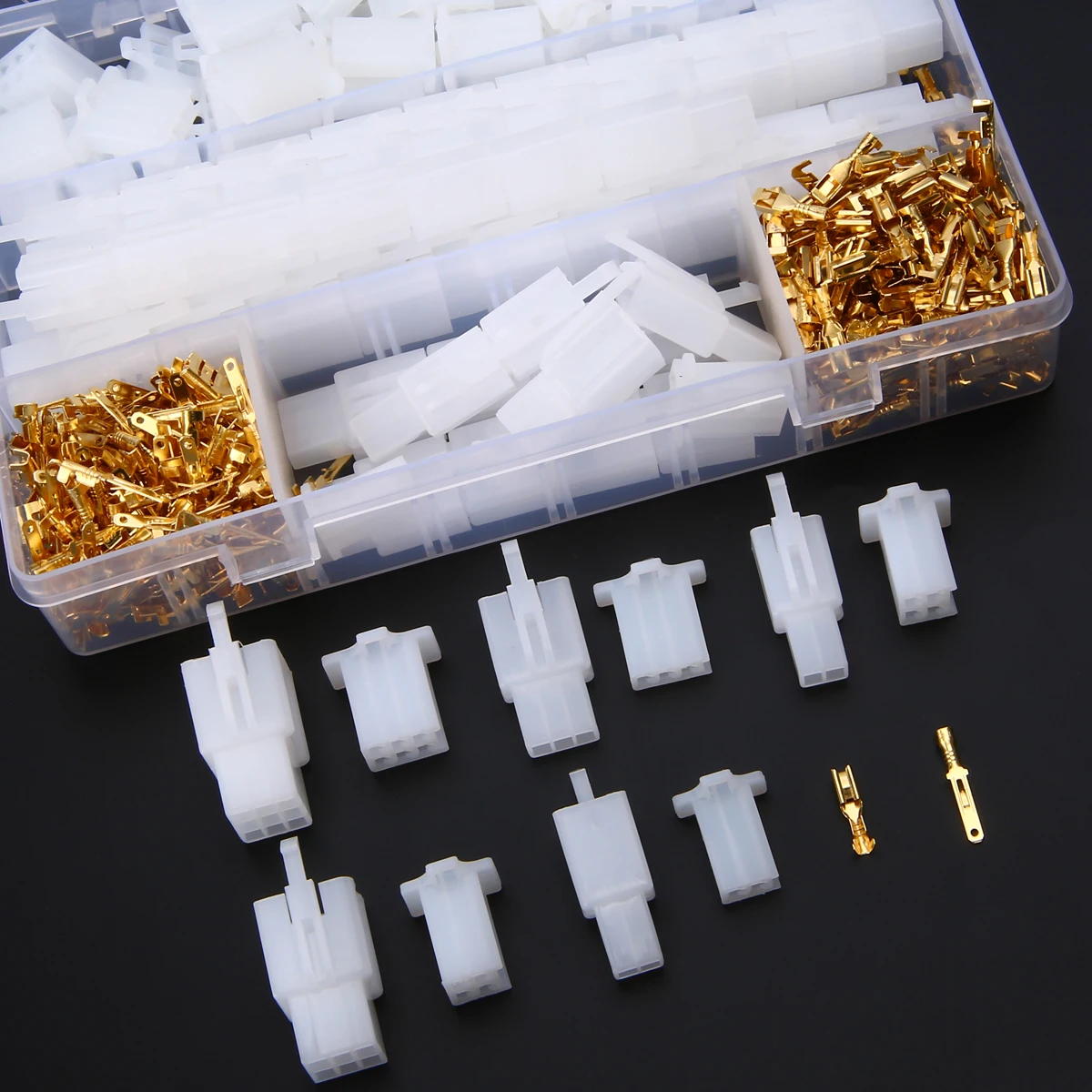 580PCS 2.8mm 2/3/4/6/9 Pins Way Male Female Housing Cable Terminal Plug Motorcycle Car Electrical Wire Connector Terminals