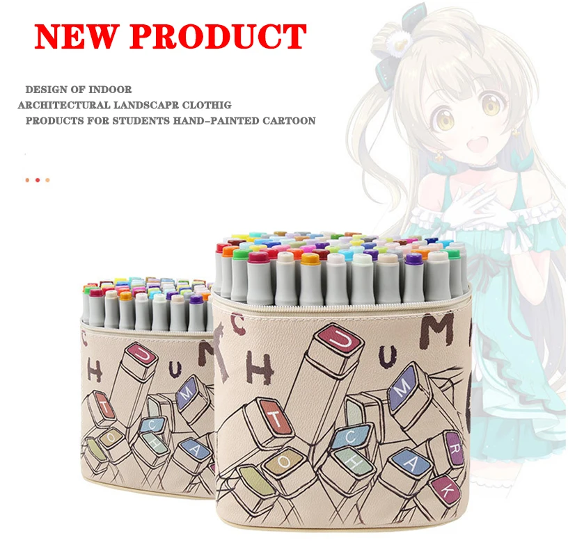 

168 color double head Porfessional paint marker twin Tips Alcohol Student copic Art Marker
