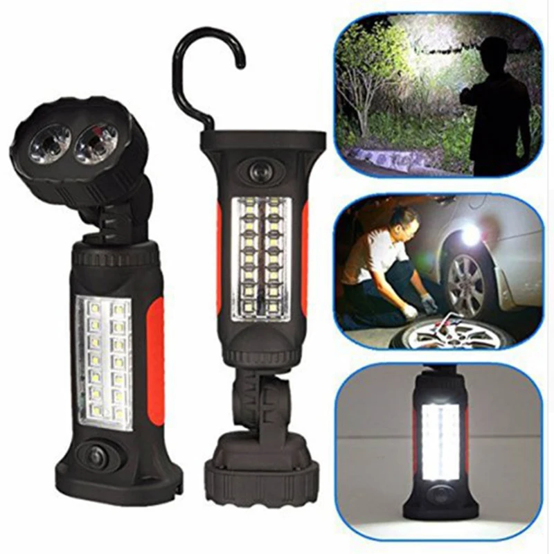 LED Lantern Flashlight Torch Work Lights With Hook Hanging