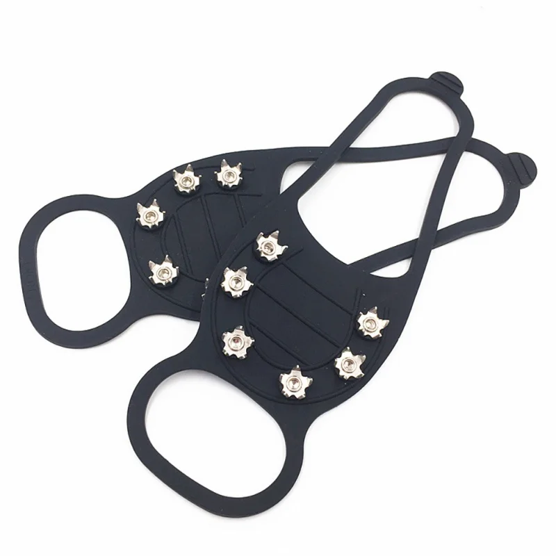 

Silicone crampons 6 teeth anti-skid shoe covers snow climbing crampons outdoor stud climbing equipment Sports shoes accessories