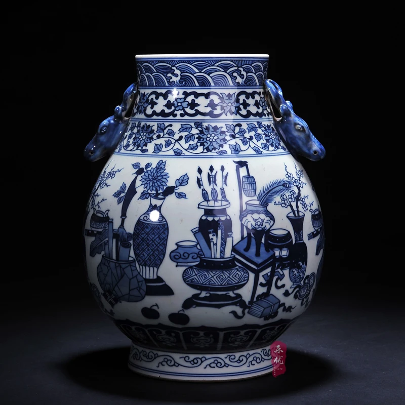 Jingdezhen ceramic vase ornaments antique decoration art Home