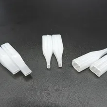 100 шт 7F Наконечник Пластиковые традиционные 7Pin плоские игольчатые колпачки для бровей Макияж игла Перманентная Татуировка Машина
