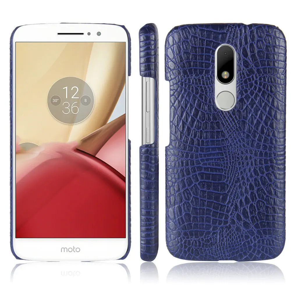 Чехол из крокодиловой кожи для Motorola Moto M XT1663 XT1662 жесткий защитный чехол телефона