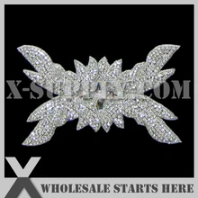 20 шт./лот) свадебные горный хрусталь аппликация железа на бисером патч для пользовательских свадебное платье украшения, x1-rat2229