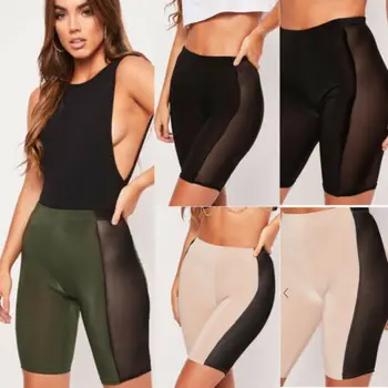 

Women Summer Shorts Sexy Black Sporty Mesh Slinky Cycling Shorts Hot short