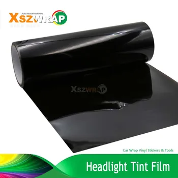 

0.3x9m/Roll Dark Black Car Lamp Film 3 Layer Motorcycle Headlight Taillight Tint Vinyl Film Sheet Sticker Car Styling