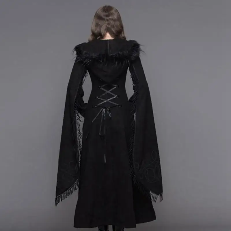 Devil Fashion Women's Angel Sleeve Tasseled Goth Long Coat CT02401/CT02402