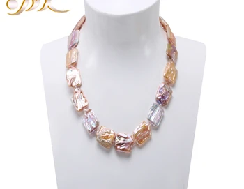 

Lavender Baroque Freshwater Cultured Pearl Necklace Party Wedding Jewerly for Women Gift AA 19 Inches