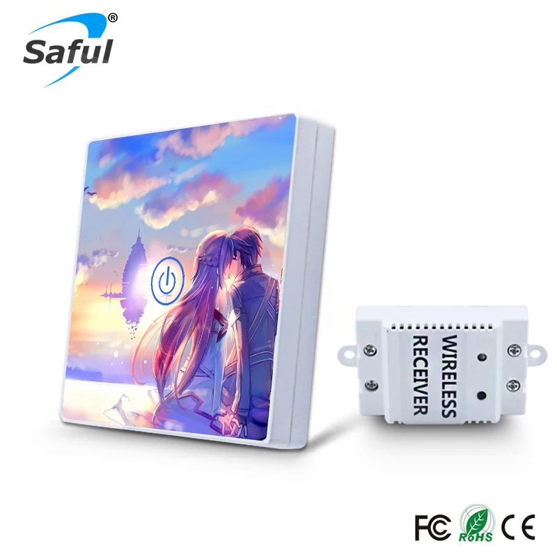 Saful картонная картина DIY живопись сенсорный экран настенный выключатель 1 банда