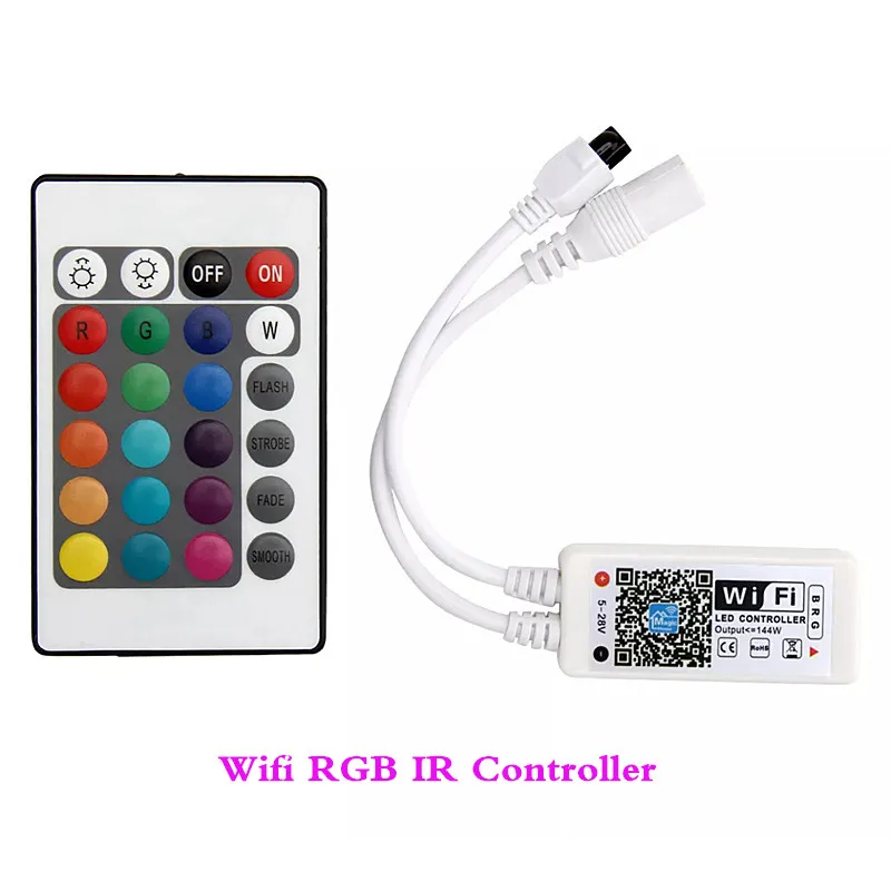 2835 3014 3528 5050 RGB RGBW светодиодные полосы WiFi Bluetooth контроллер Amazon Alexa Google iOS Android приложение ИК RF пульт дистанционного управления