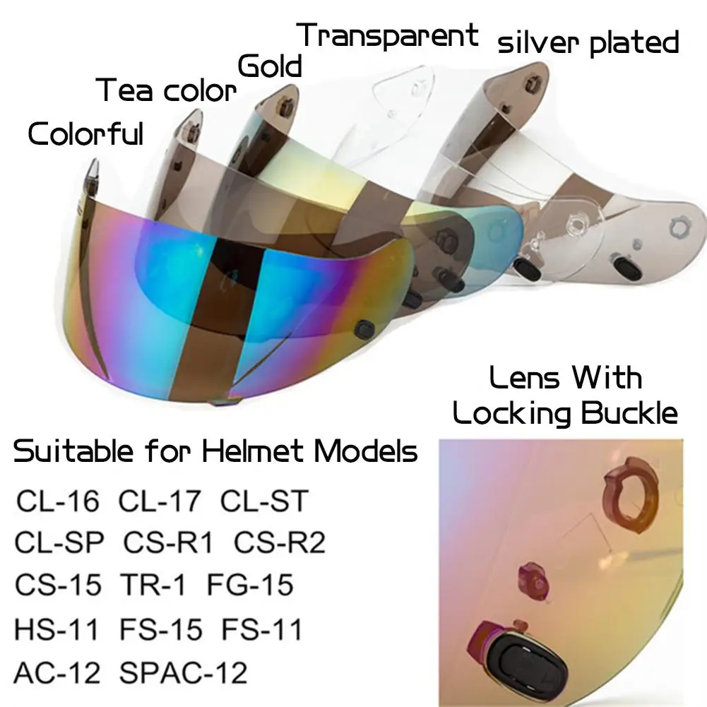 

Motorcycle Helmet Visor Lens Motor Cross Helmet Visor Protector Glass On For HJC CL-1617CS-R1R R CS-15TR-1FG-15HS-11CL-SP