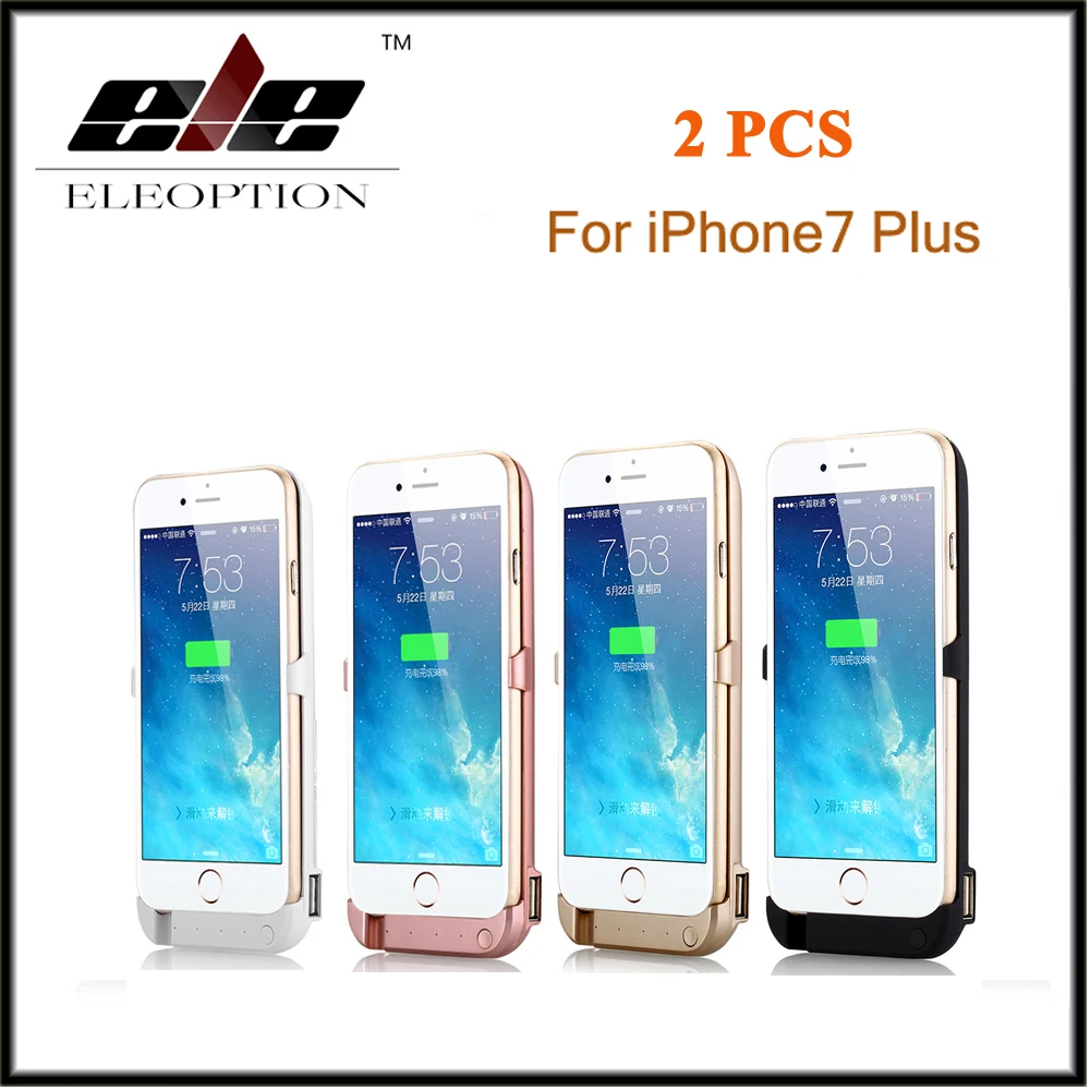 2 pcs Eleoption 10000mAh Brand New Power bank case pack backup battery Charge case cover for