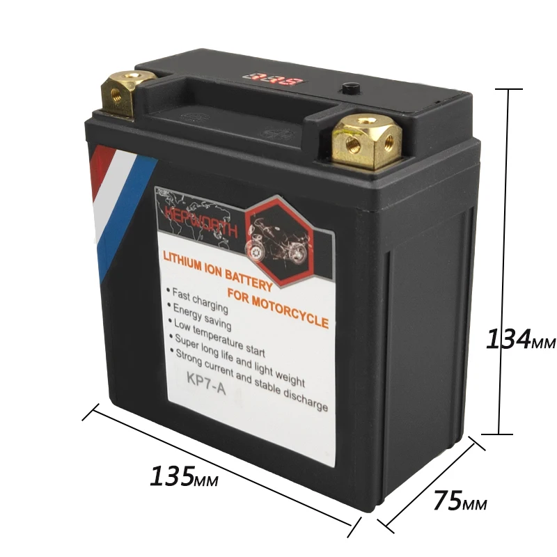 

KP7-A 12V 7Ah CCA 280A LiFePO4 Lithium iron motorcycle battery BMS Battery Jump Starter with Voltage protection