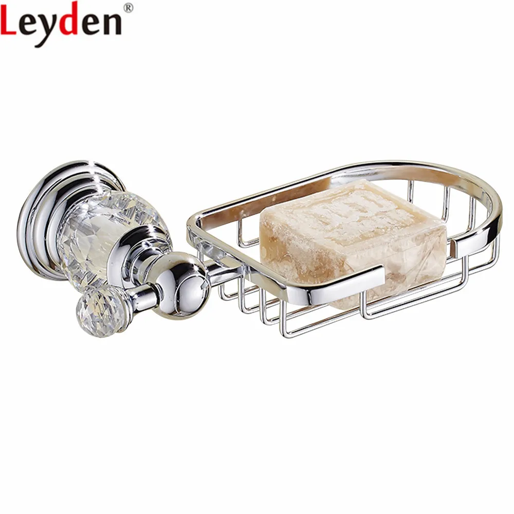 Leyden Chrome Soap Basket Wall Mounted Silver Soap Dish Holder Box