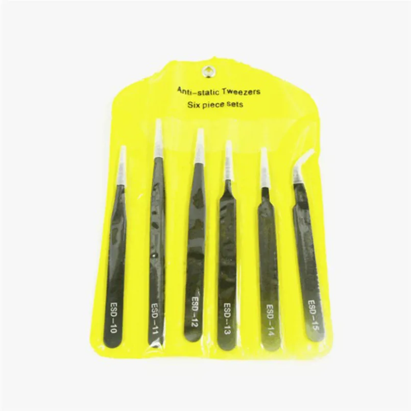 Antistatic Stainless Steel Tweezers Make-Up For Hair Cleaning And eyelash tweezers New B1