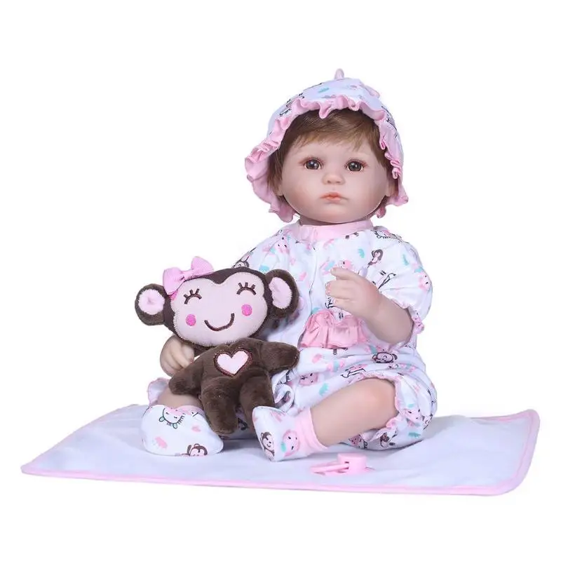 NPK моделирование Reborn Baby Dolls малыш Reborn Doll игрушки для детей силиконовые восхитительные реалистичные спящие успокаивающие Playmate - Цвет: 40cm