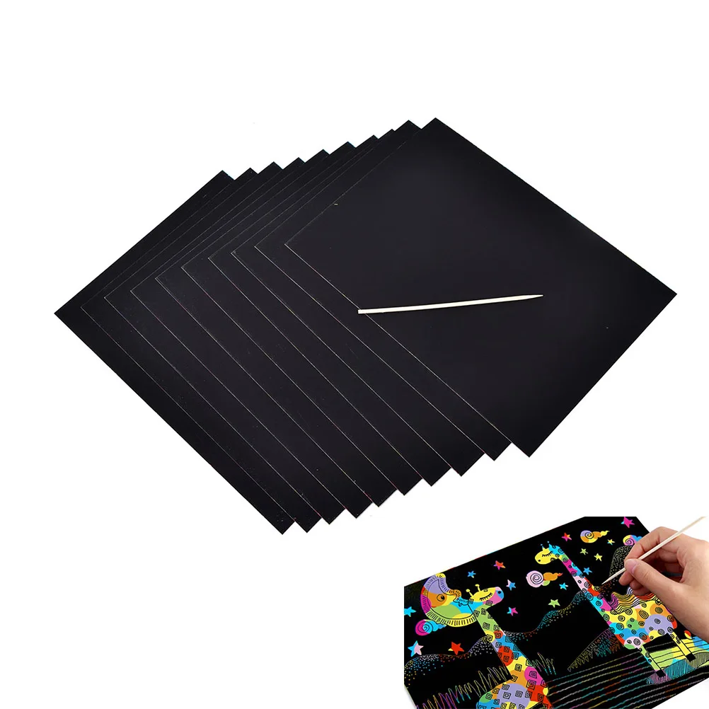 10pcs Magic Drawing Paper Environmental 16K A4 Drawing Paper with Bamboo Pen