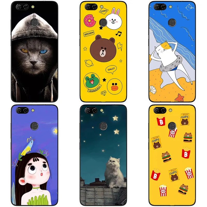 

case for ZTE Blade V9 Vita Soft Silicon cartoon cat dog Painting Soft TPU Phone back Cover for ZTE Blade V9 Vita Phone Cover