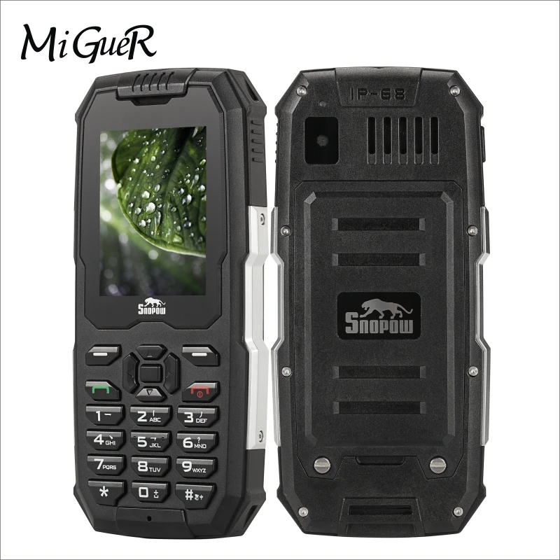 

SNOPOW M2 IP68 Waterproof Shockproof Rugged Mobile Phone 2.4 Inch MTK 6261D 2500 mAh Dual SIM GSM Unlocked Cellphone