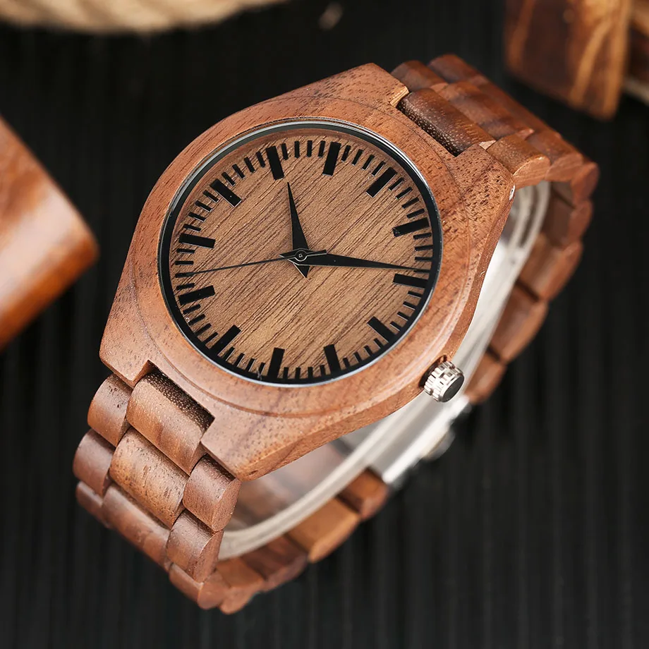Hand Made Natural Wood Bamboo Mens Watches Top Brand Luxury Quartz Analog Bracelet Wristwatch Wooden Strap relogio masculino (21)
