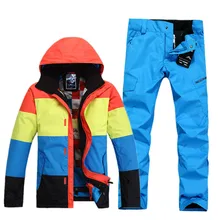 Gsou marca chaquetas hombres chaqueta de snowboard de esquí de esquí de invierno los hombres trajes de nieve chaqueta esqui hombre veste homme de esquí ropa de esquí lobo