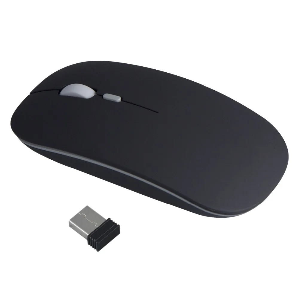 Rechargeable Silent Wireless Mouse 1600 DPI Cordless Computer Mice Ergonomic Design For Laptop Office Home Business