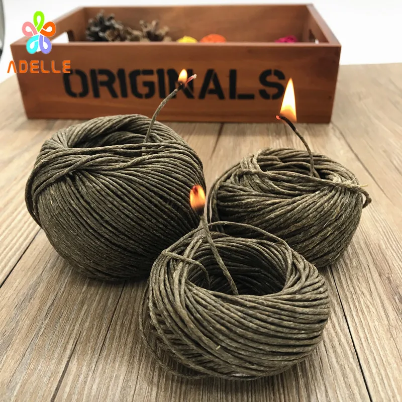 Homankit 2mm Beeswax Hemp Candle Wick 200ft Spool Pre Bees waxed Candle Wicks with 100 pcs Candle Wick Sustainer Tabs Coated With 100% Natural BeesWax for Candle Making/Candle DIY Homankit 2mm Beeswax Hemp Candle Wick 200ft Spool Pre Bees waxed Candle Wicks with 100 pcs Candle Wick Sustainer Tabs Coated With 100% Natural BeesWax for Candle Making/Candle DIY