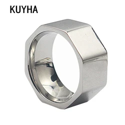 Elegant Silver Irregular Stainless Steel Ring - 8