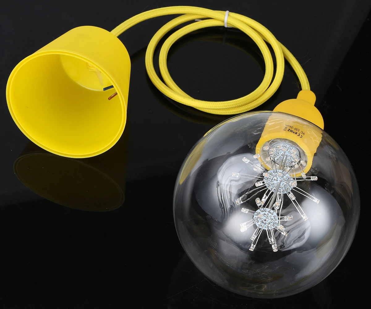 Ретро светодиодный E27 3 W 220 V светодиодный Edison Bulb теплый желтый Винтаж COB светодиодный накаливания энергосберегающая лампа с держателем