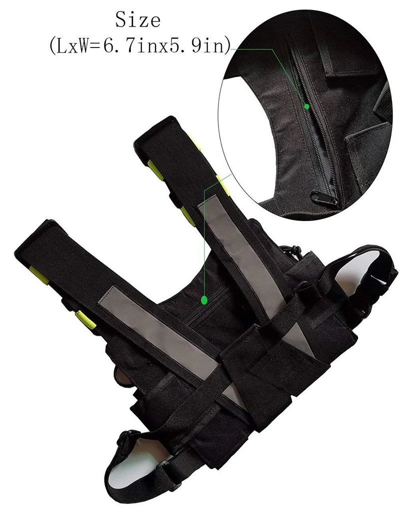 Radio Harness chest Front Pack Pouch Holster Vest Rig Carry bag for Baofeng UV-5R UV-82 UV-9R BF-888S TYT Motorola Walkie Talkie (8)