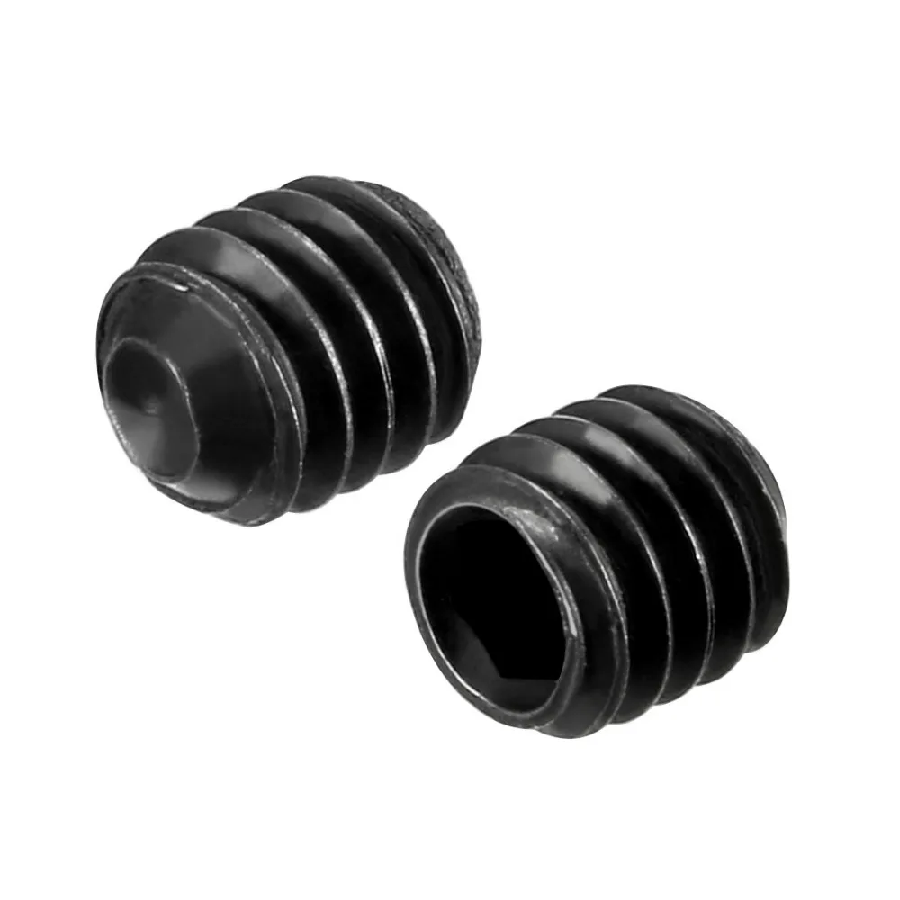 Uxcell 2 шт. металл черный M4x4mm шестигранный установочный винт со шлицем под отвертку винт для Радиоуправляемая модель автомобиля запасные